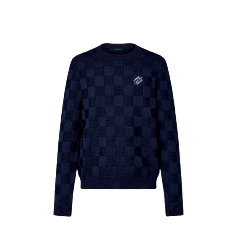 Pulôver de Lã Merino Louis Vuitton com Padronagem Damier