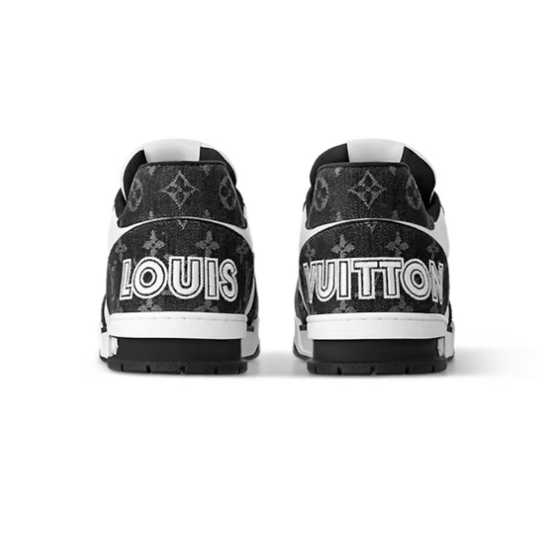 Louis Vuitton Trainer Velcro Strap Monogram Denim "Black White"